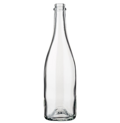 750ml clear champagne bottle